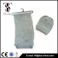 Retail unisex custom blank wholesale knit hat and scarf sets